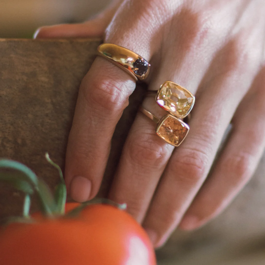 Imperial Topaz Bezel Set Ring - Image 3