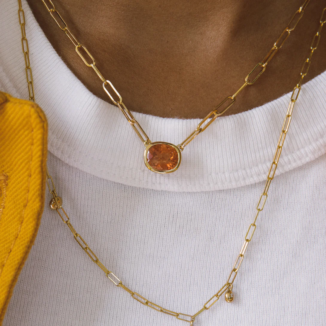 Imperial Topaz Oval Necklace - Image 3