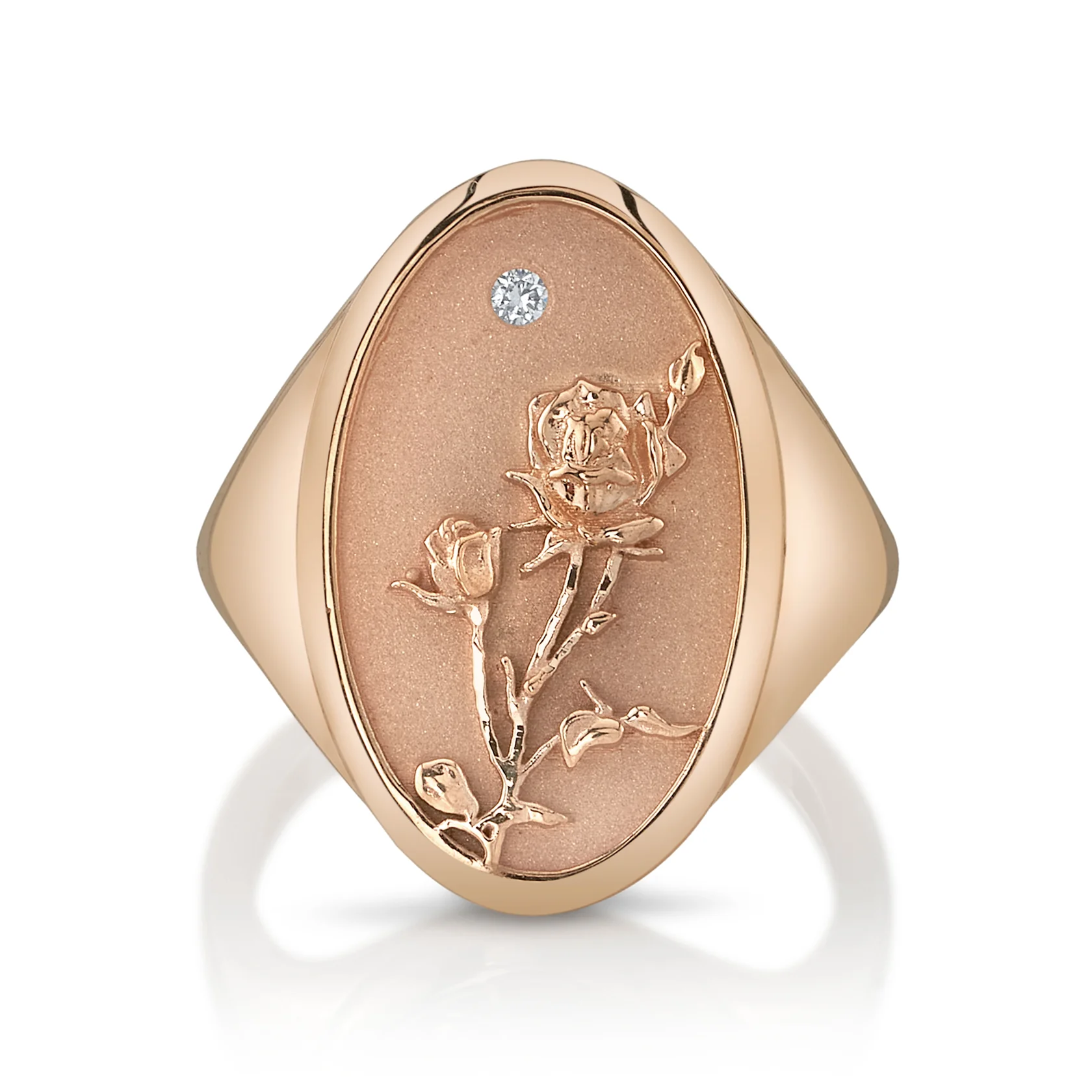 June Birth Flower Signet Ring - Image 5