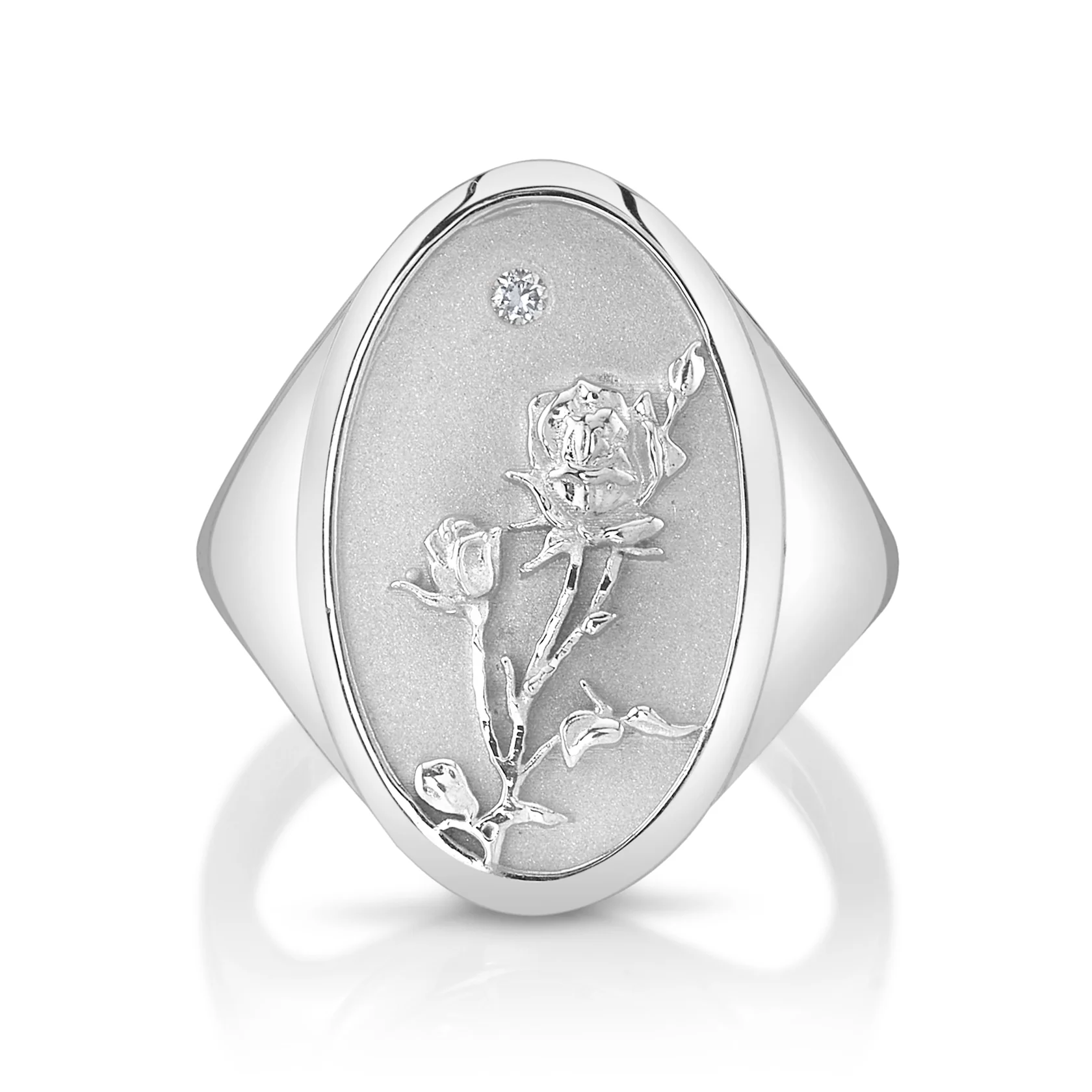 June Birth Flower Signet Ring - Image 6
