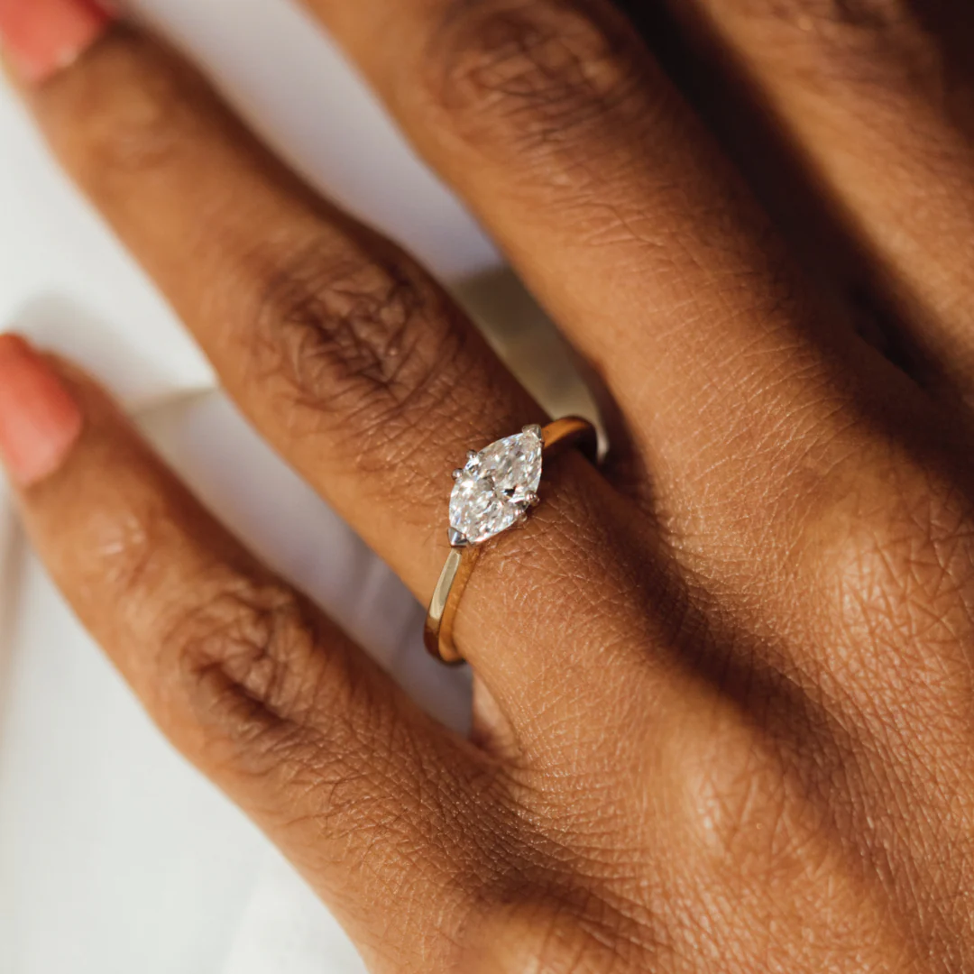 1.01ct Marquise Lab Diamond Ring - Image 2