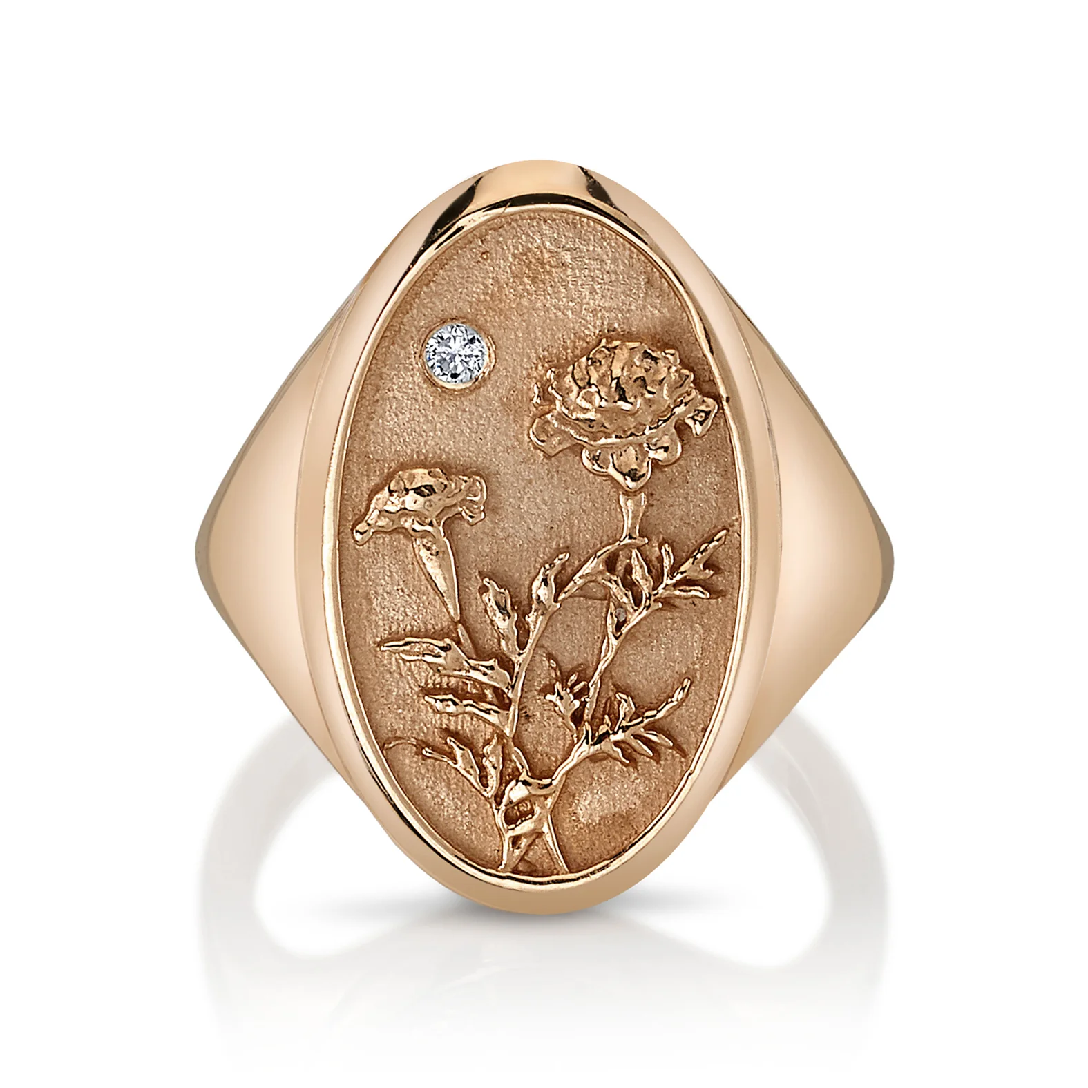 October Birth Flower Signet Ring - Image 5