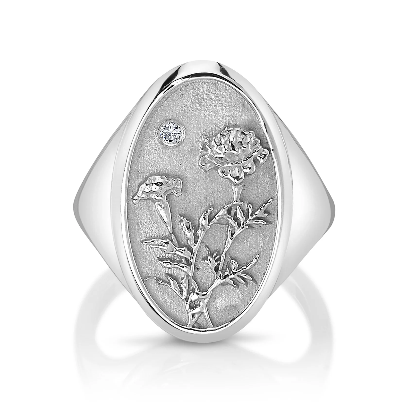 October Birth Flower Signet Ring - Image 6