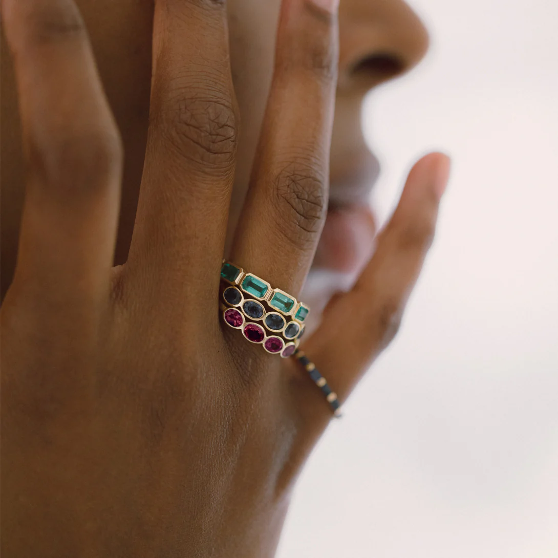 Ruby Oval Bezel Ring - Image 3