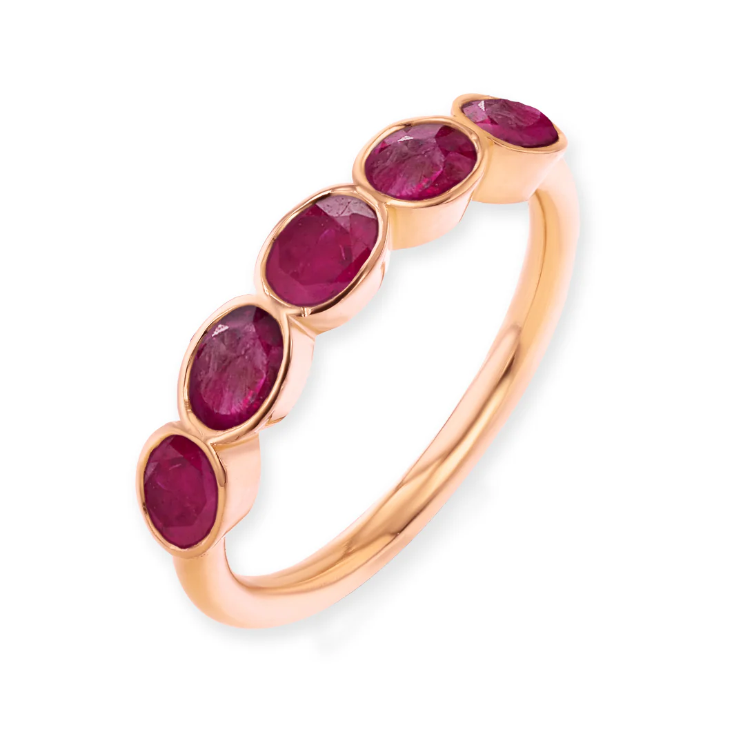 Ruby Oval Bezel Ring - Image 5