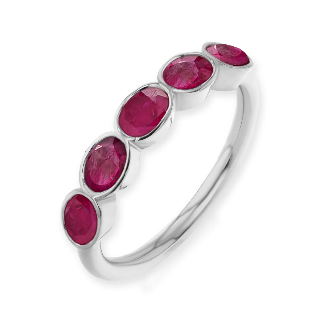 Ruby Oval Bezel Ring - Image 6