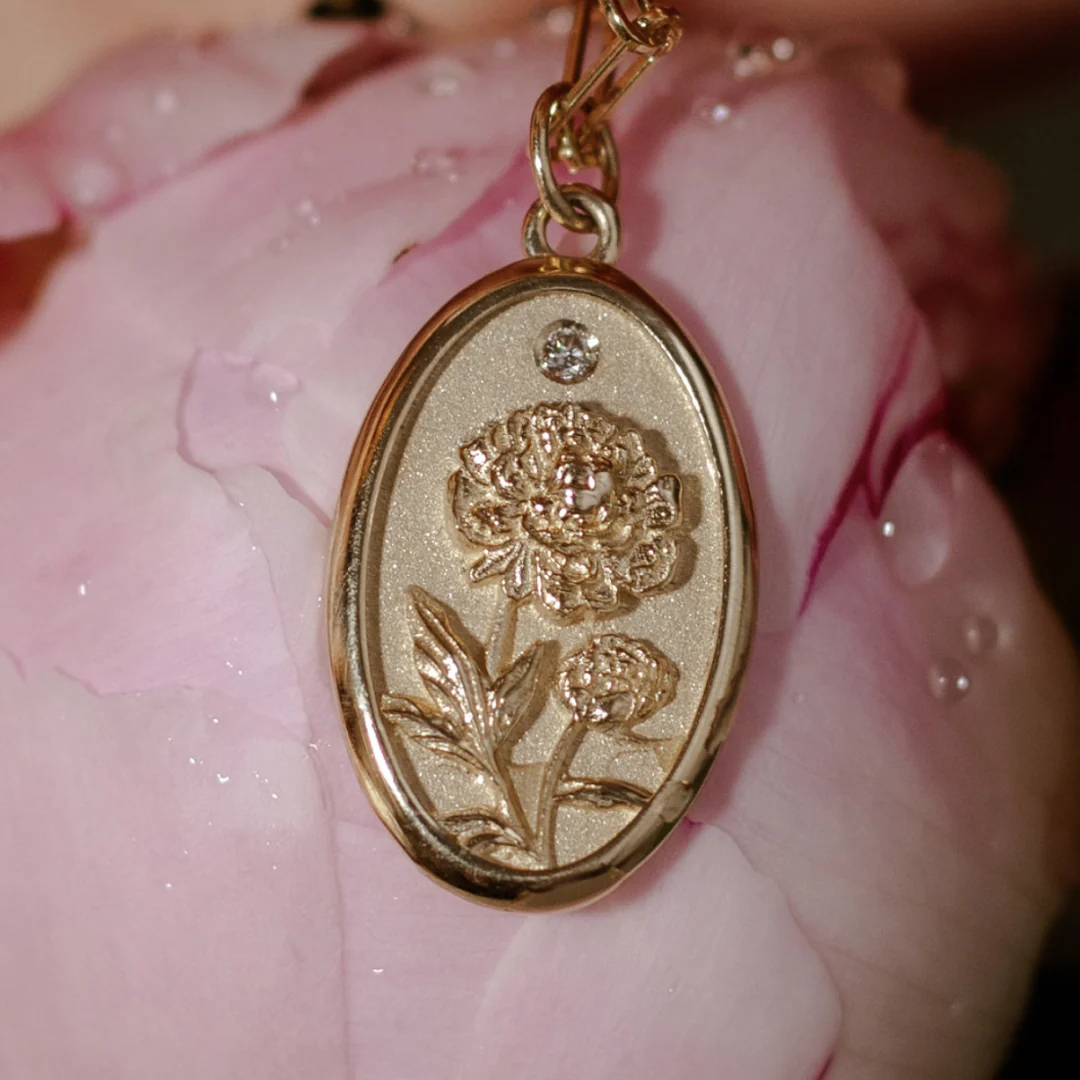 Peony Flower Charm - Image 3