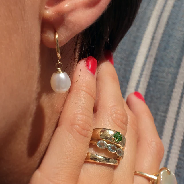 Emerald Petite Cloud Ring - Image 5
