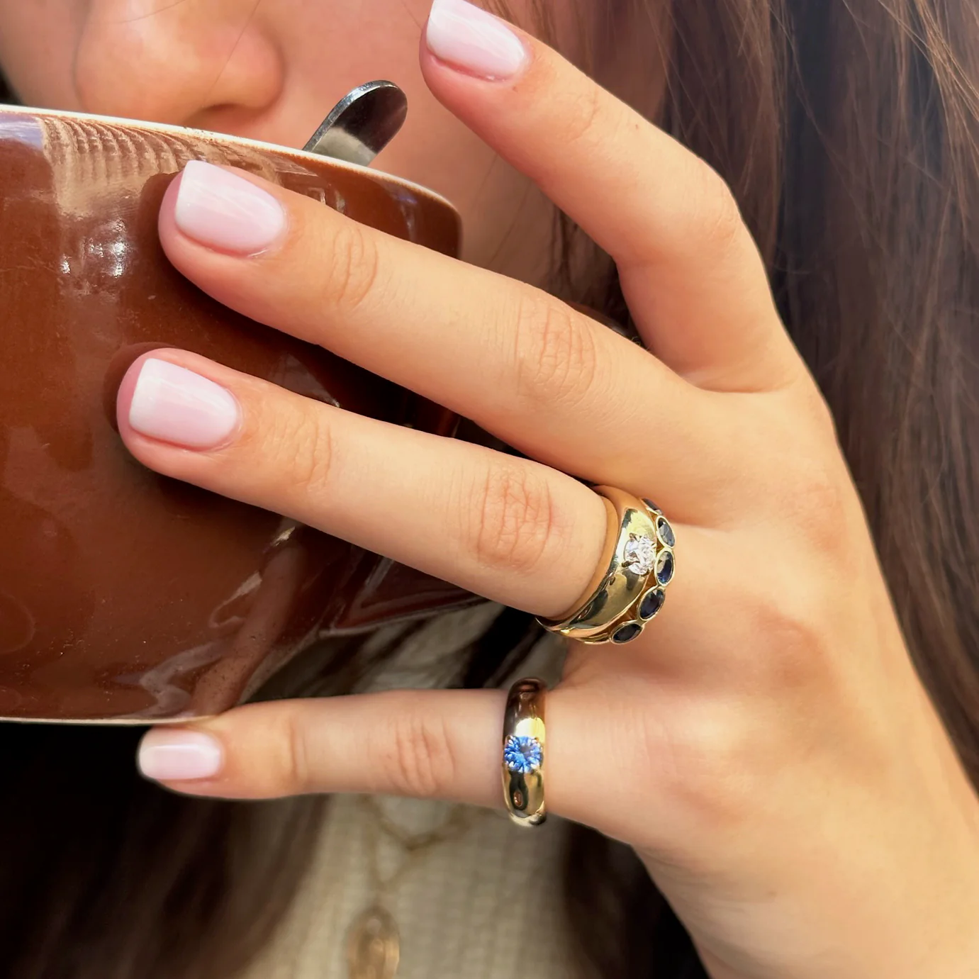 Sapphire Petite Cloud Ring - Image 6