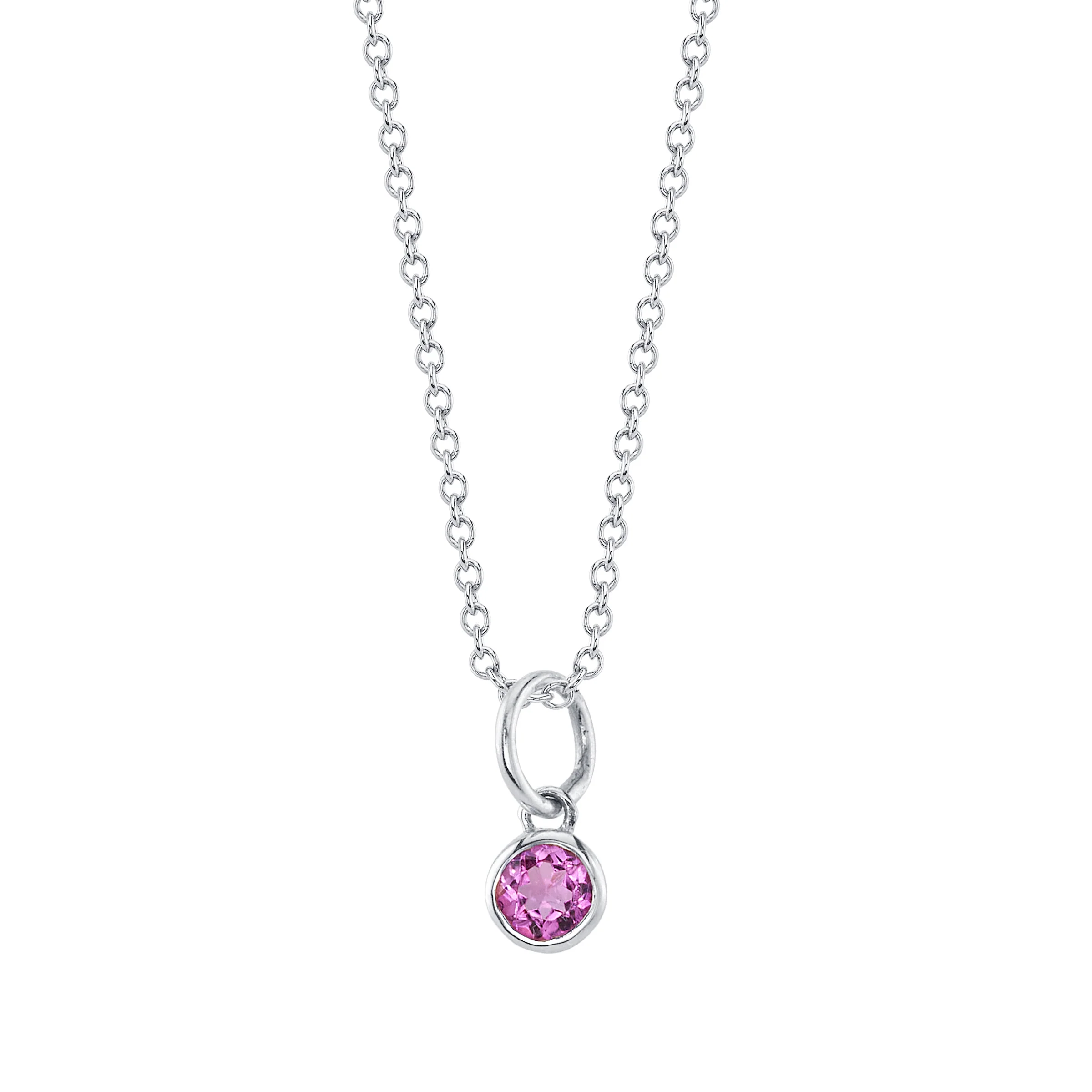 Pink Tourmaline Birthstone Charm - Image 3