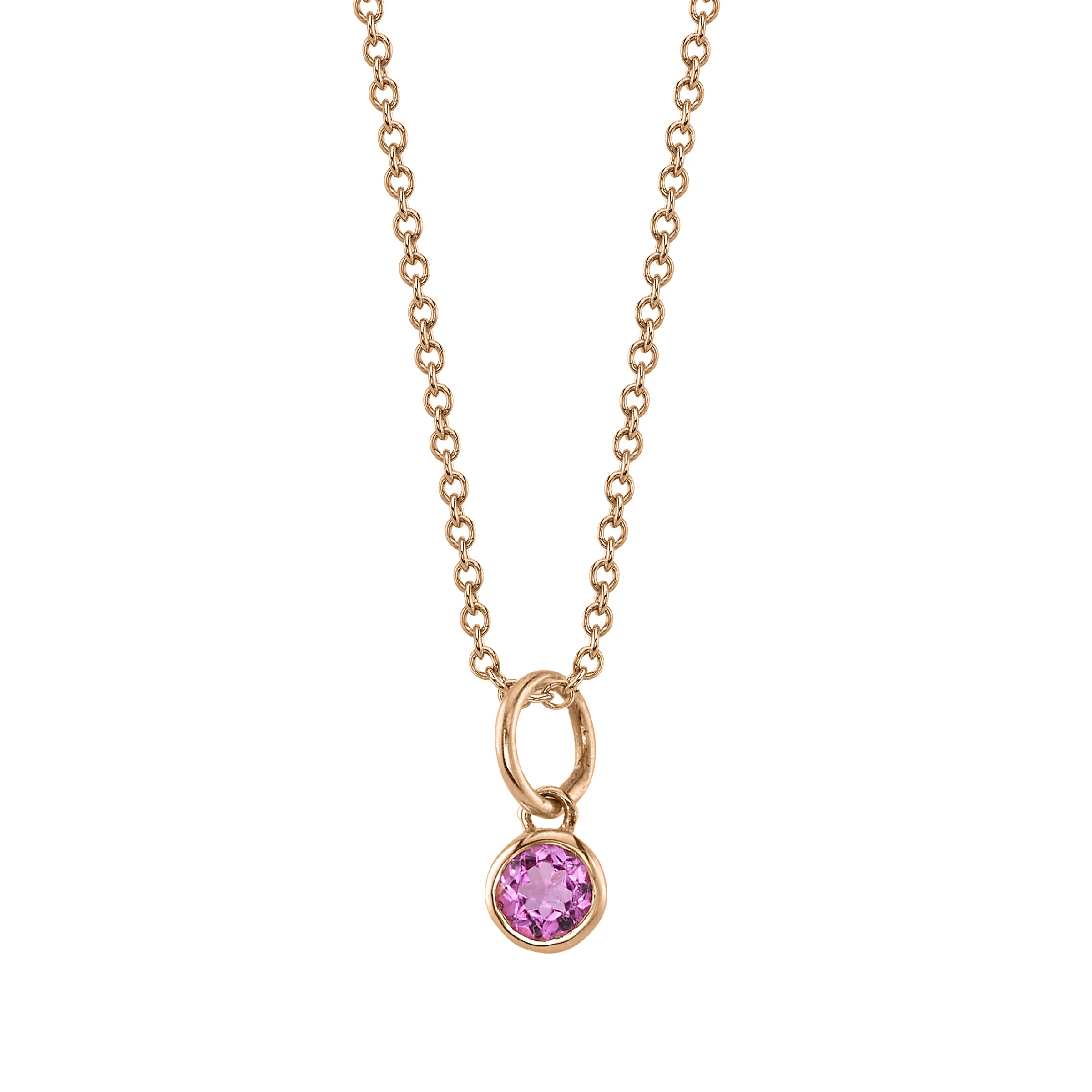 Pink Tourmaline Birthstone Charm - Image 4