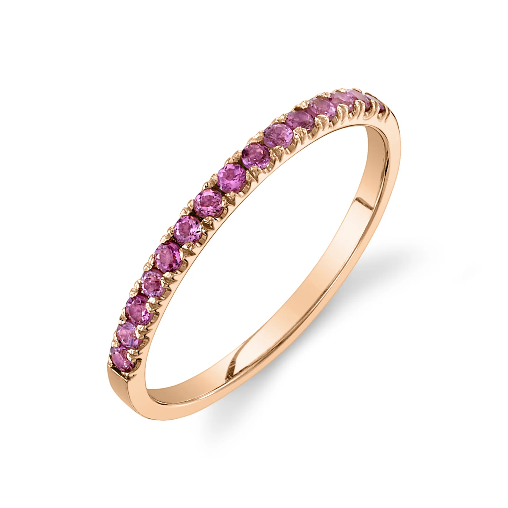 Pink Tourmaline Pavé Ring - Image 3