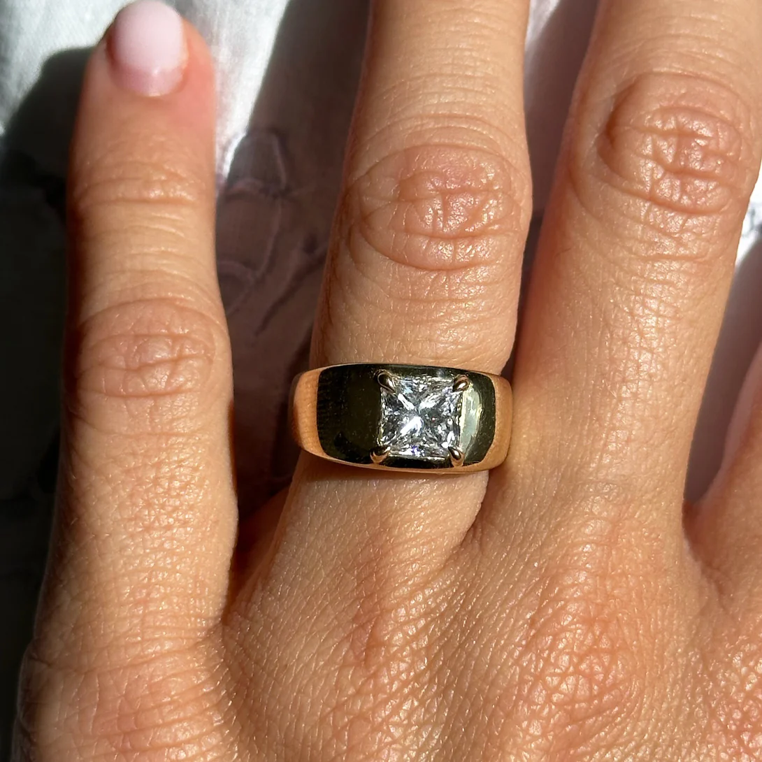 PRINCESS CUT DIAMOND CLOUD RING - Image 5