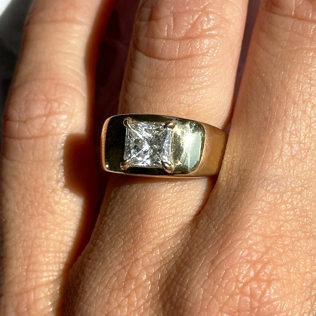 PRINCESS CUT DIAMOND CLOUD RING - Image 8