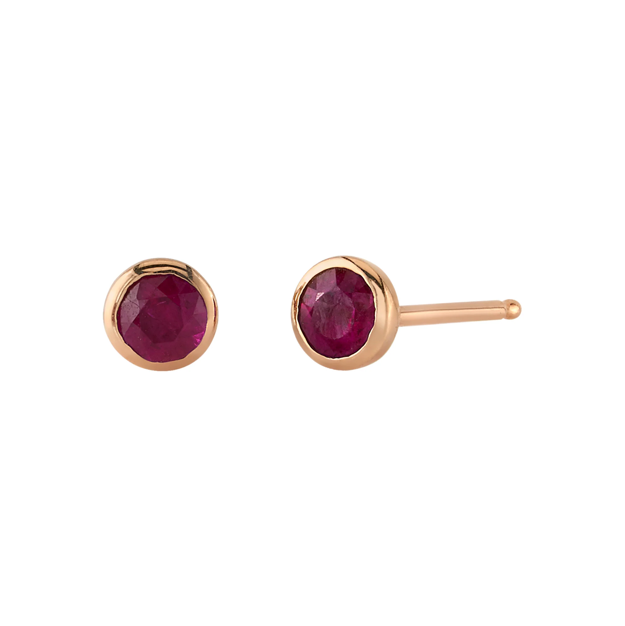 Ruby Birthstone Earrings - Image 4