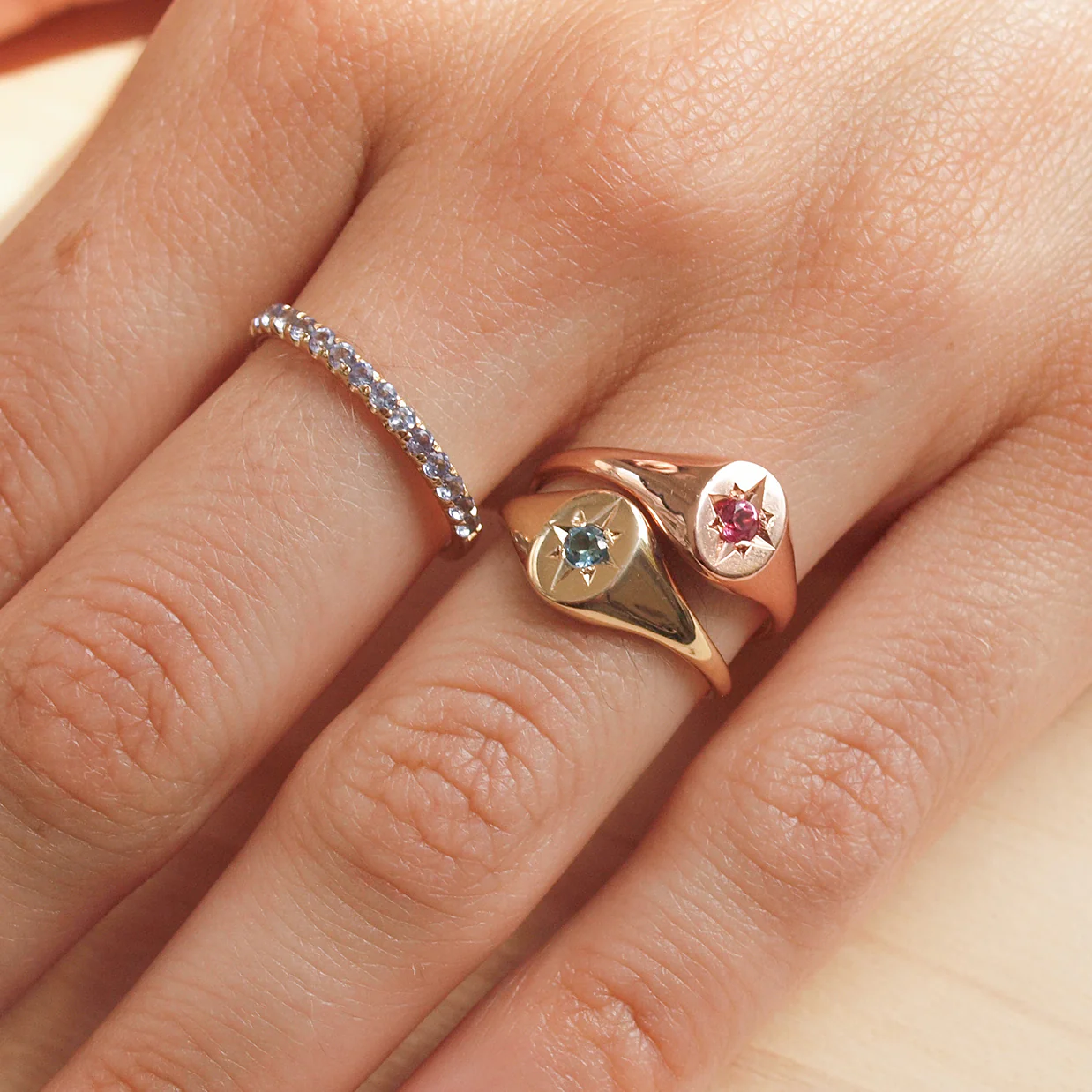 Ruby North Star Signet Ring - Image 5