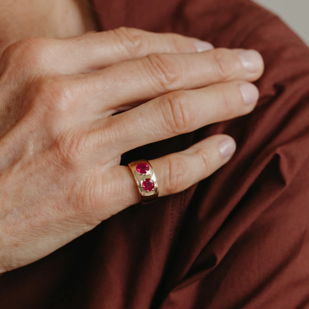 Ruby Toi et Moi Cloud Ring - Image 5