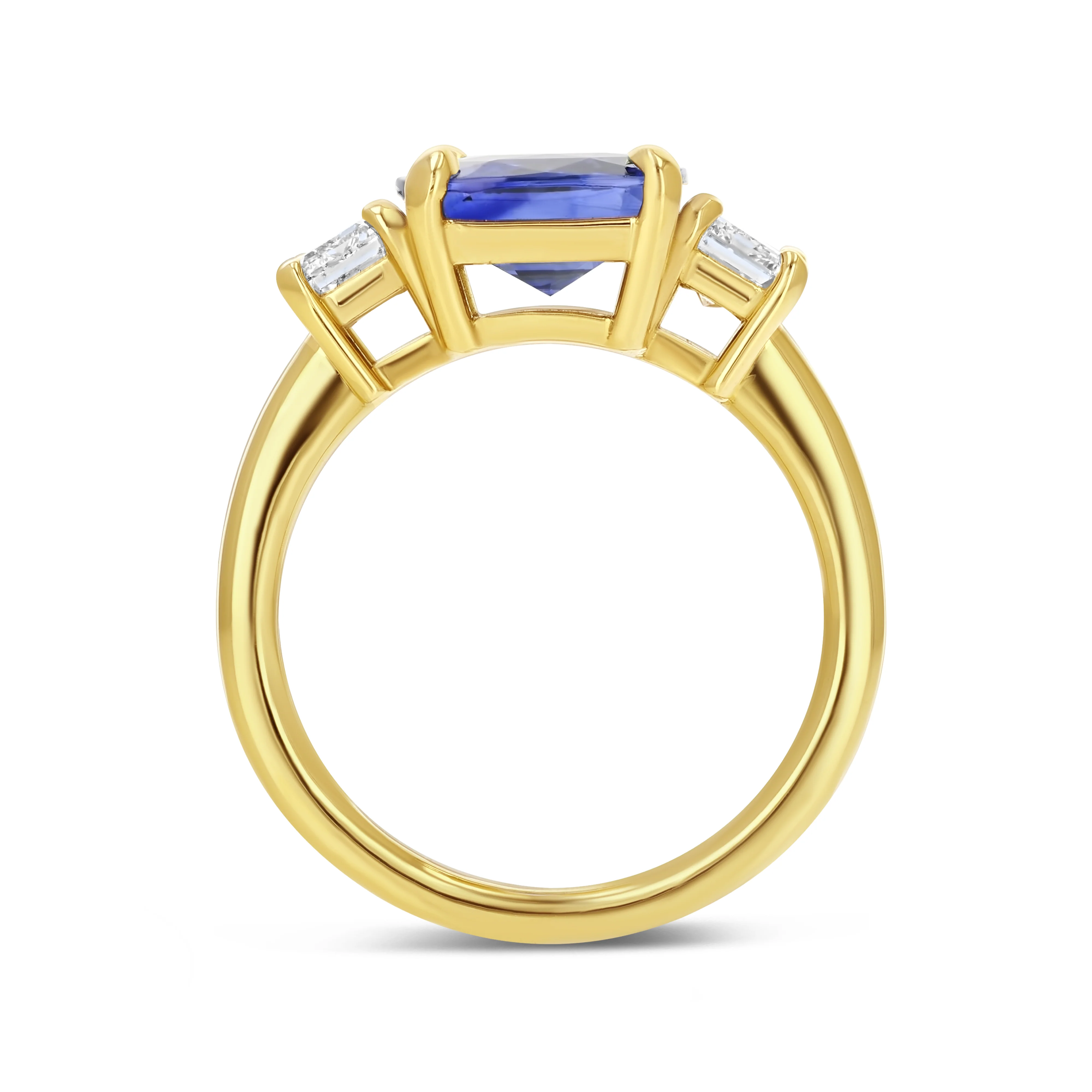 3.62ct Sapphire & Diamond Three Stone Ring - Image 2