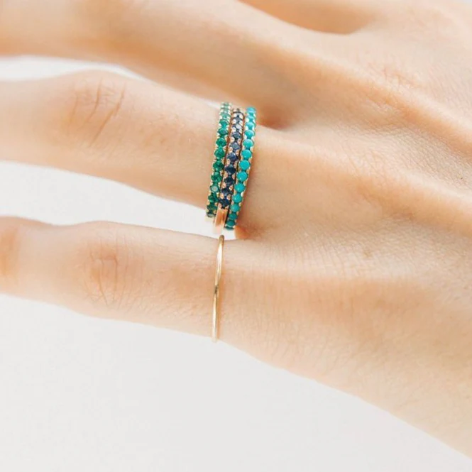 Sapphire Pavé Ring - Image 7
