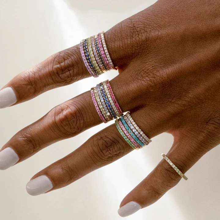 Sapphire Pavé Ring - Image 8
