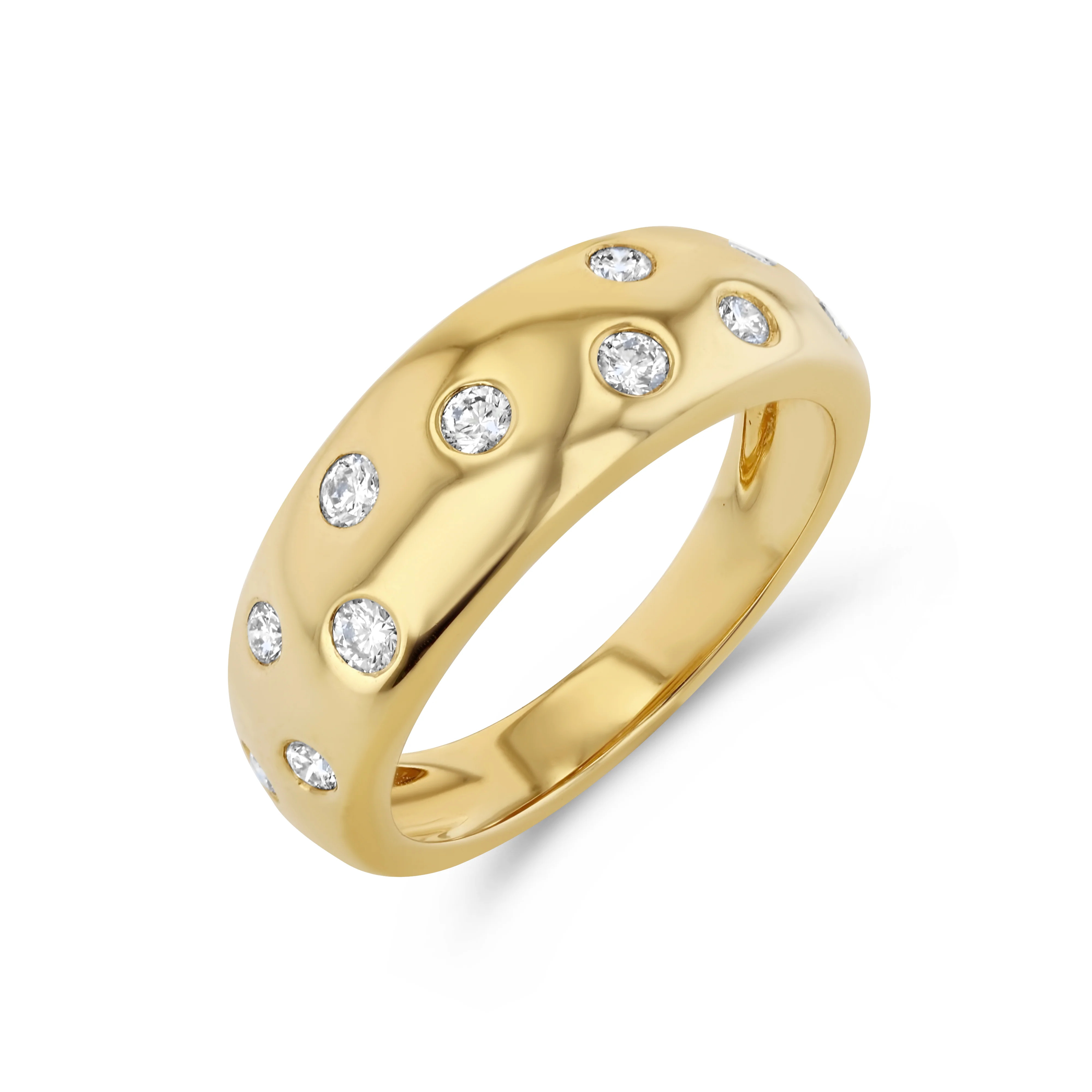 Scattered Diamond Cloud Ring