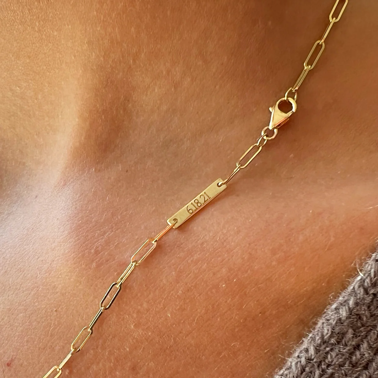 Engraved Bar Necklace - Image 4