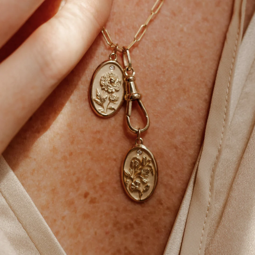 Sweet Pea Flower Charm - Image 2