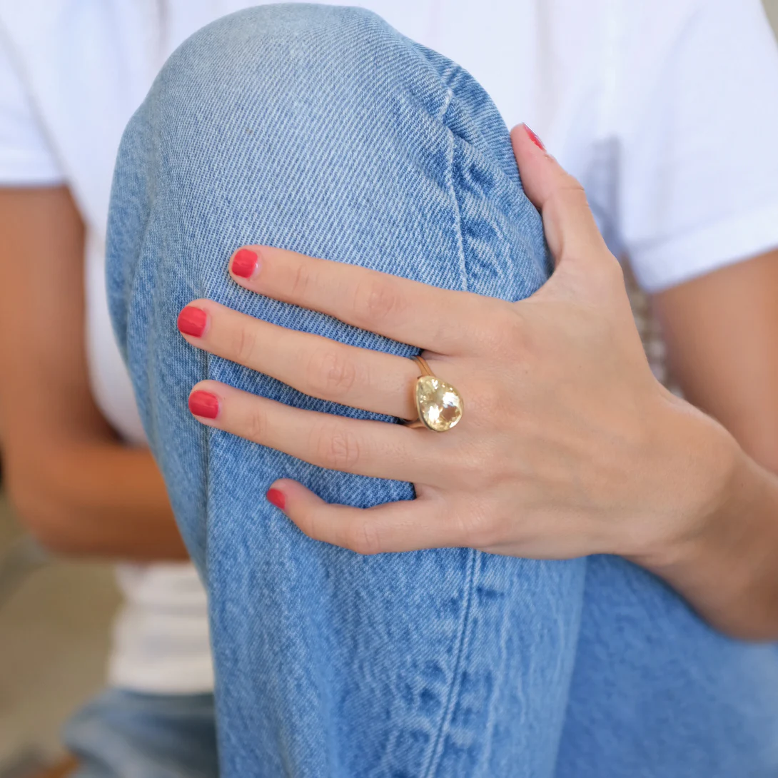 Tilted Citrine Ring - Image 7