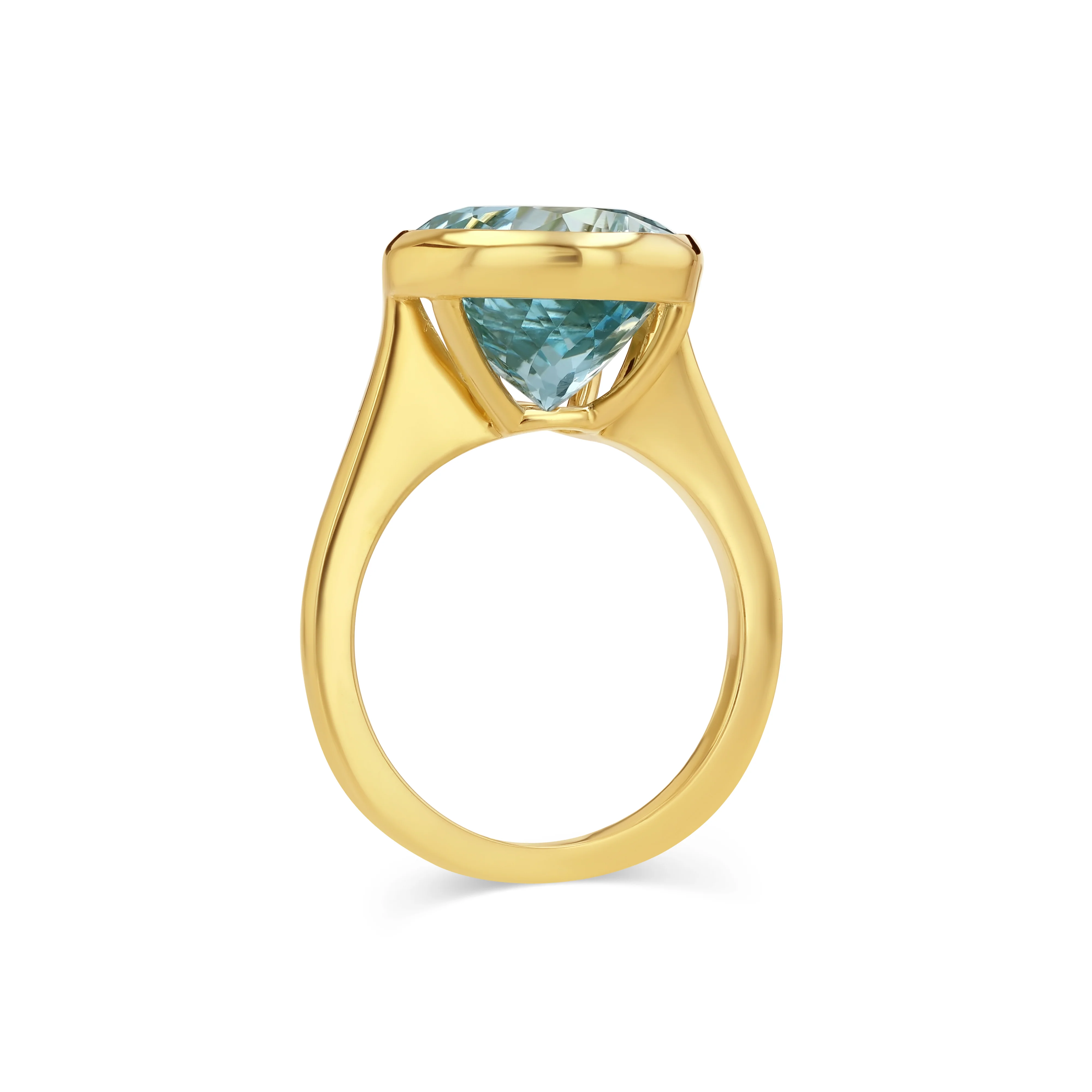 Tilted Pear Aquamarine Ring - Image 3